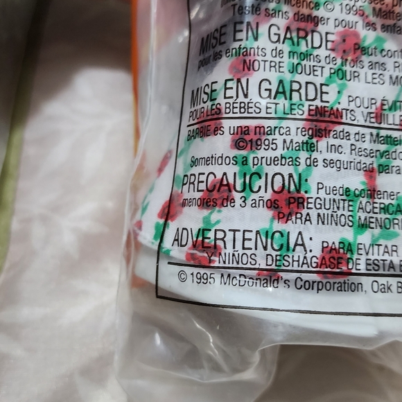 BARBIE 1995 mcdonalds happy meal toys (unopened) - Picture 11 of 13